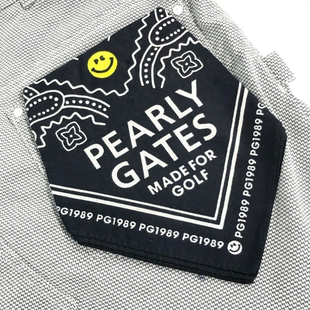 PEARLY GATES パーリーゲイツ　スマイル総柄スカート　バンダナ付き PEARLY GATES - PG パーリーゲイツ スマイル刺繍 ゴルフスカート