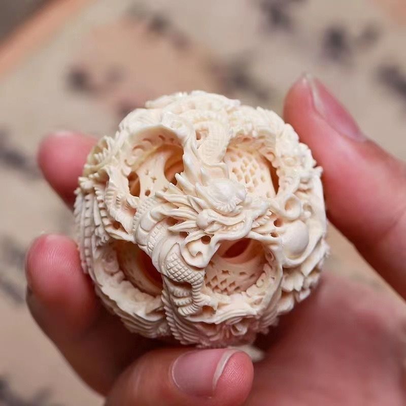 天然マンモス牙精巧な手作り彫刻文殊菩薩 置物 天然マンモス牙精巧な手作り彫刻文殊菩薩 置物