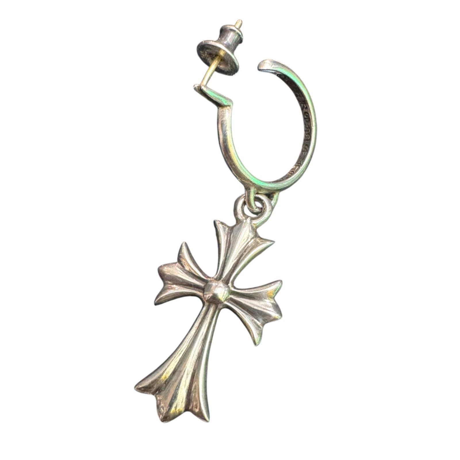 CHROME HEARTS】TINY CH CROSS HOOP EARRING クロムハーツ