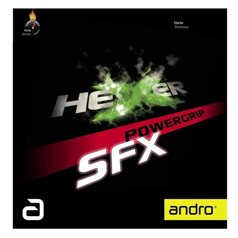 andro(アンドロ) 卓球 ラバー HEXER POWERGRIP SFX (ヘキサー パワーグリップ エスエフエックス) 裏ソフト テンション (スピン) アカ 1.7 0