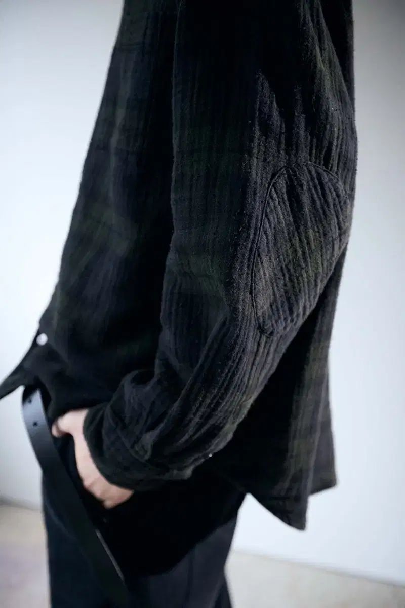 HATCHINGROOM アーカイブ シャツ v2 dyed black watch 3