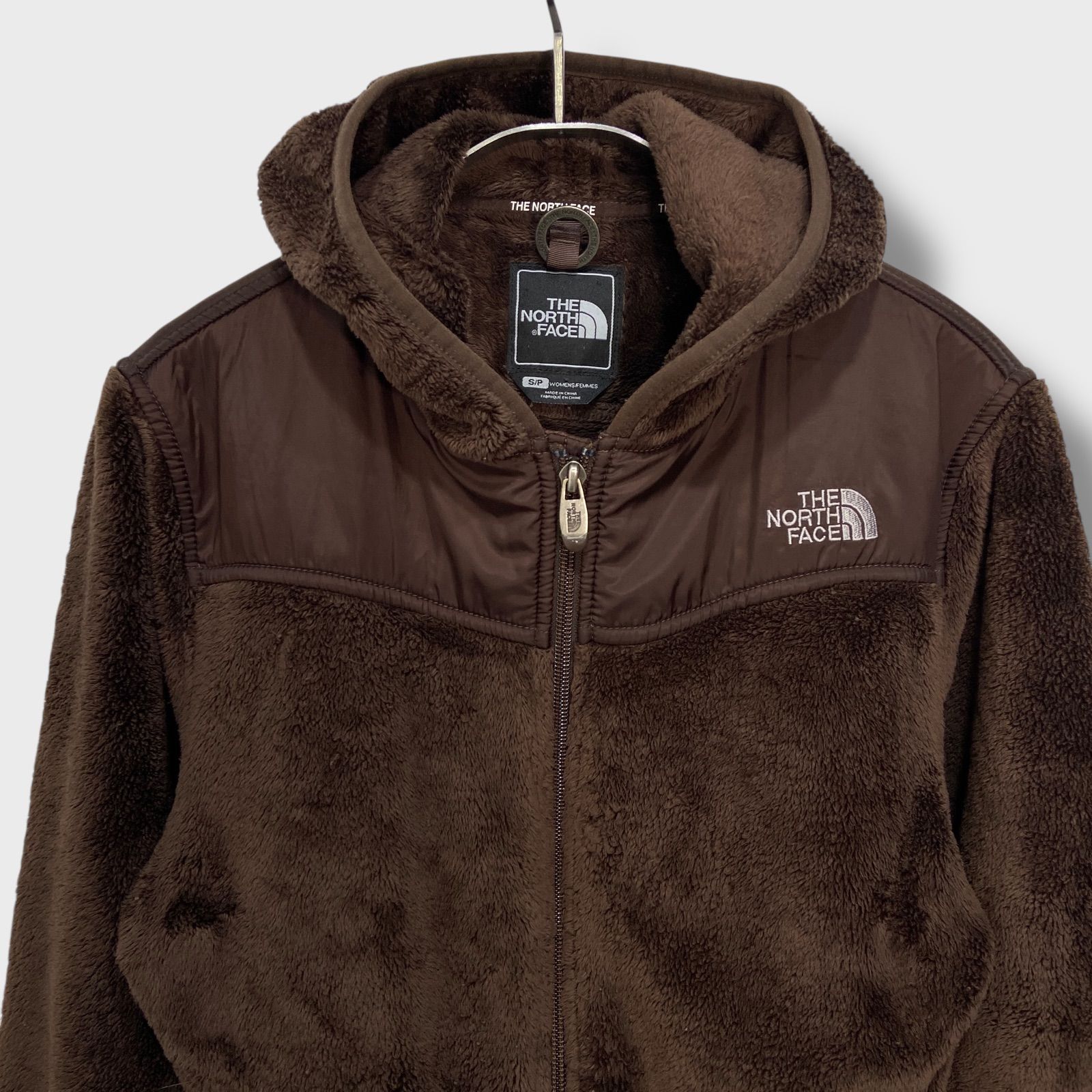 ☆THE NORTH FACE☆ボアフリースパーカー☆フルジップ☆ブラウン☆S 