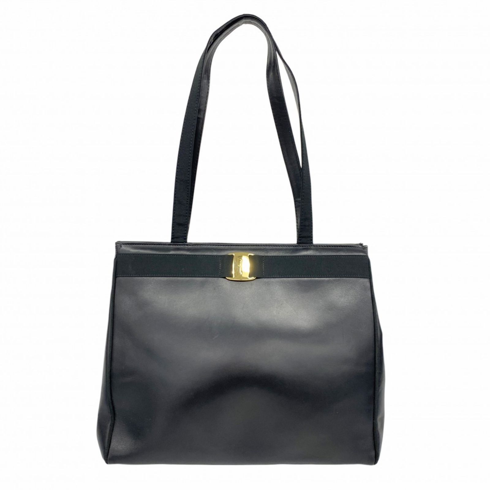 サルヴァトーレ フェラガモ Salvatore Ferragamo サルヴァトーレフェラガモ トートバッグ ヴァラ レザー ブラック レディース