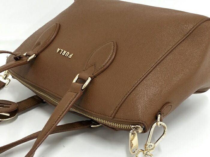 FURLA 2WAYハンドバッグ ショルダーバッグ レザー ブラウン