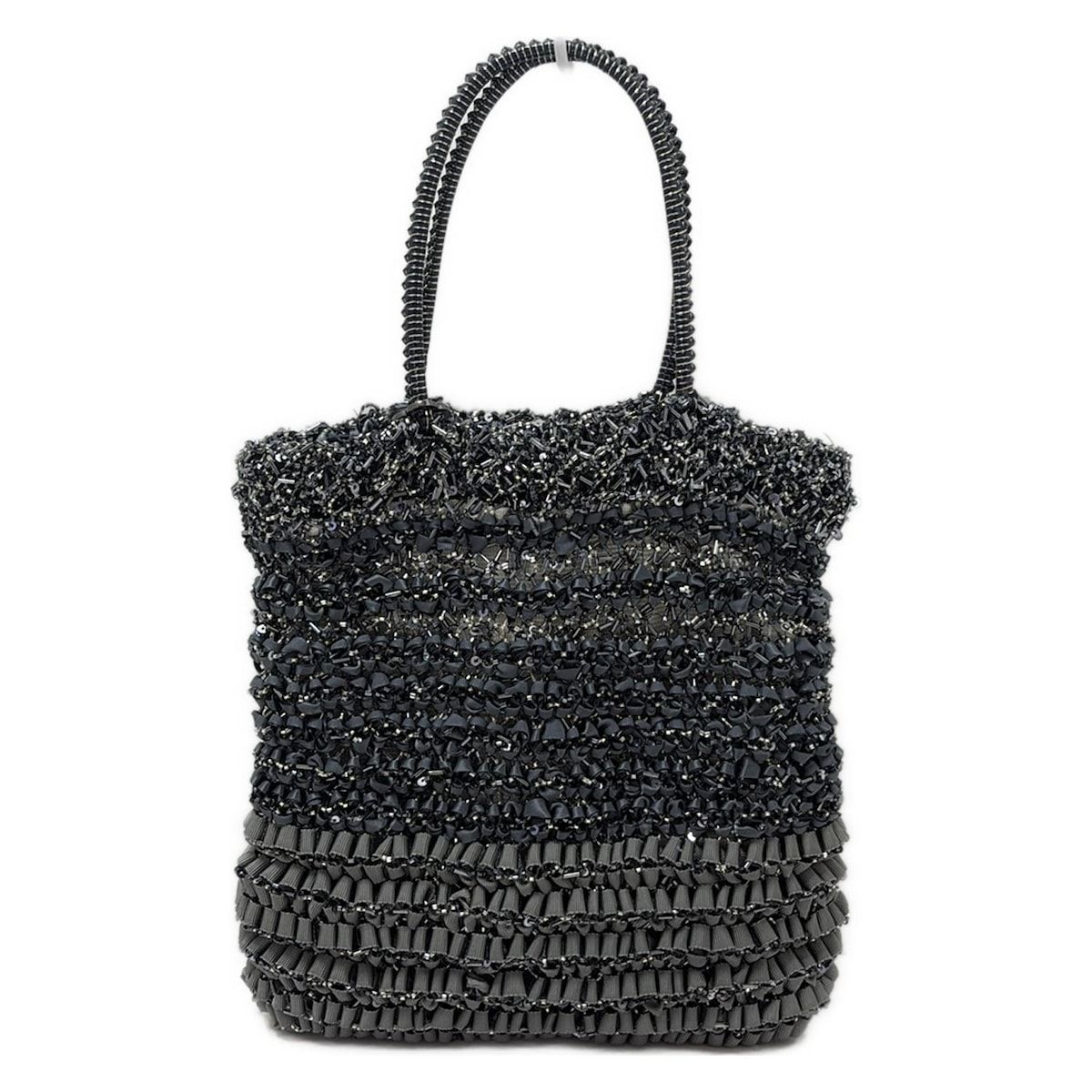 ANTEPRIMA MISTO アンテプリマミスト トートバッグ - ダークグレー×グレー×マルチ ビーズ スパンコール