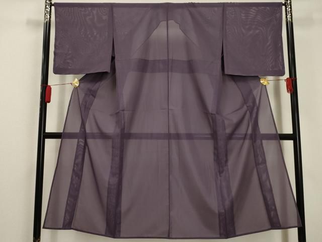 平和屋着物＊夏物 色無地 絽 竜胆色 洗える着物 ♥ AABA5610sx