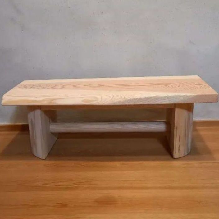 一点物　国産杉スツール、ベンチ　無垢一枚板&丸太半割りログ脚使用 一点物 国産杉スツール ベンチ 無垢杉一枚板 丸太脚 ディスプレイ台