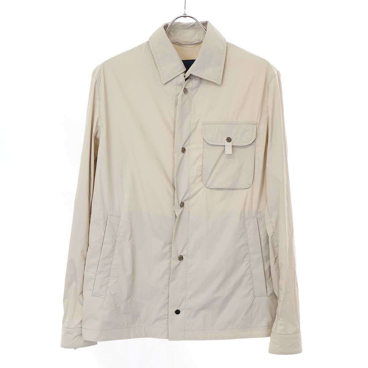 HERNO ヘルノ SHIRT IN ULTRALIGHT CREASE シワ加工ライトナイロンシャツブルゾン GI000324U-12494  NATURALE 48 - メルカリ