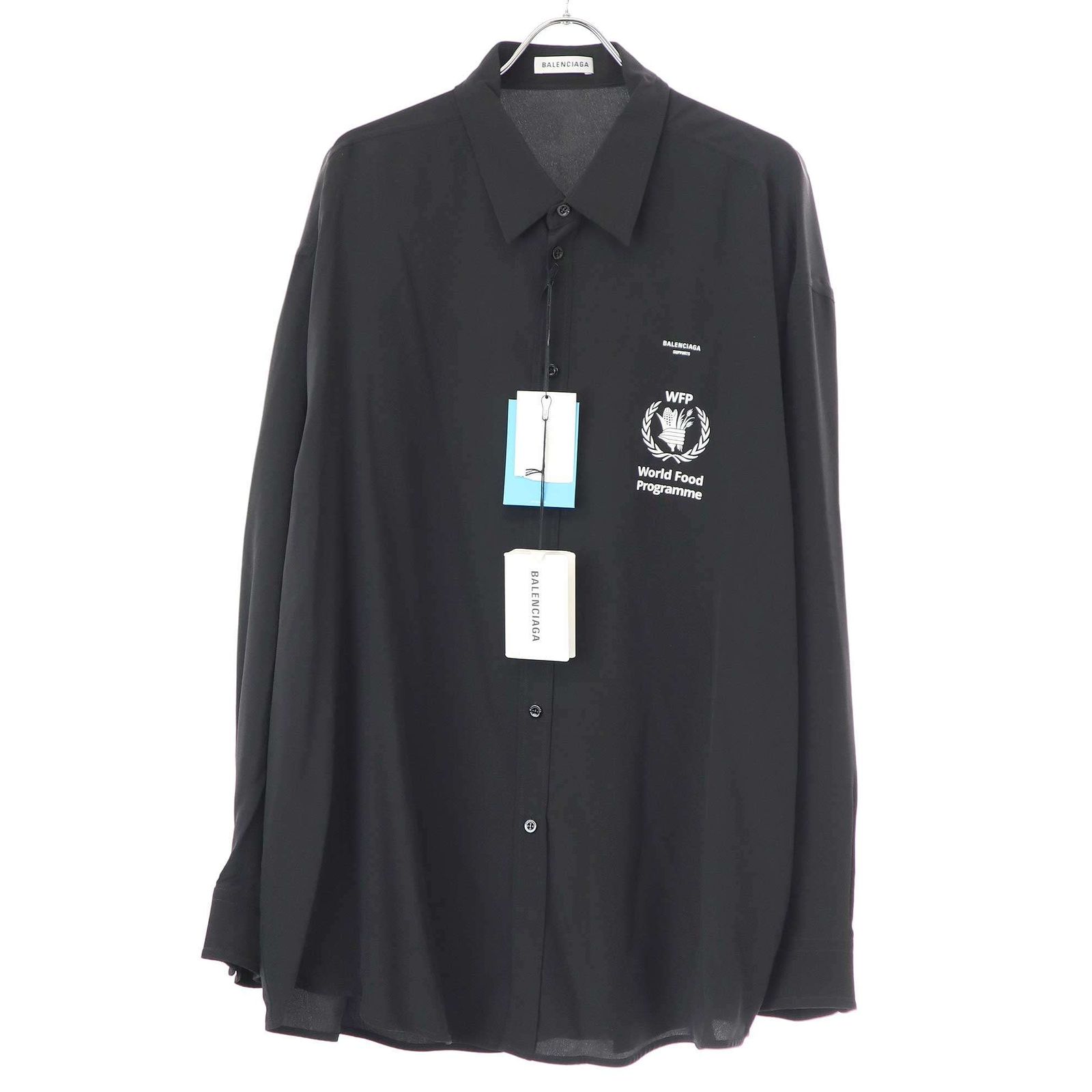 BALENCIAGA バレンシアガ WFP シャツ 542894 TCN05 BALENCIAGA バレンシアガ World Food Programme Blouse WFP