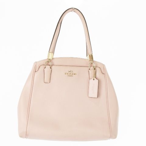 コーチ COACH ハンドバッグ 2way ショルダーバッグ レザー 革 ロゴチャーム付き ピンク F34663 |AO15 GY18