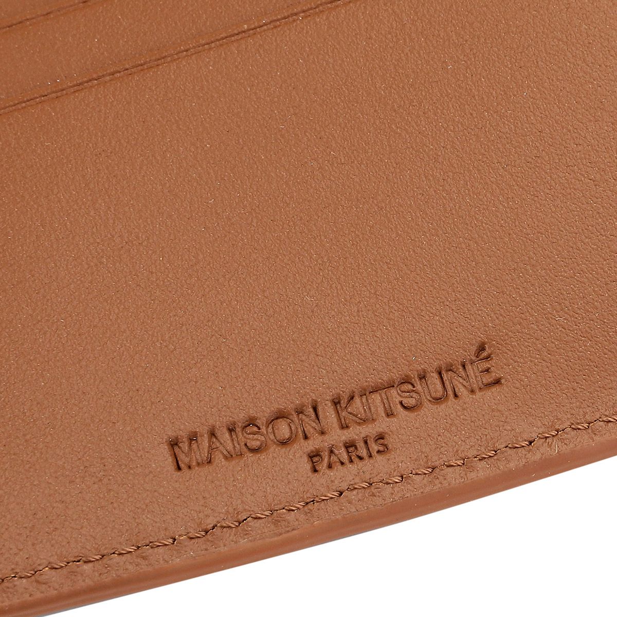 新品 メゾン キツネ MAISON KITSUNE 2つ折り財布 ウォレット ゴールデンブラウン MAISON KITSUNE' - 新品 メゾン キツネ MAISON KITSUNE 2つ折り財布