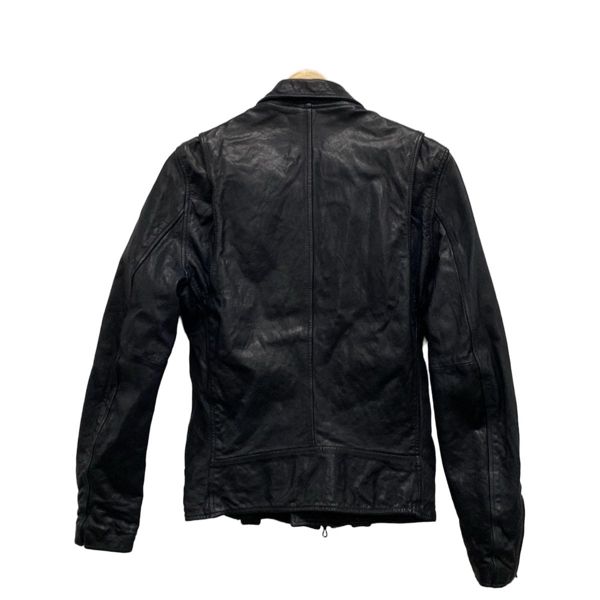 nano universe ナノユニバース ライダースジャケット サイズS メンズ - NUC23LO246LL ダークネイビー 長袖|レザー|オールシーズン