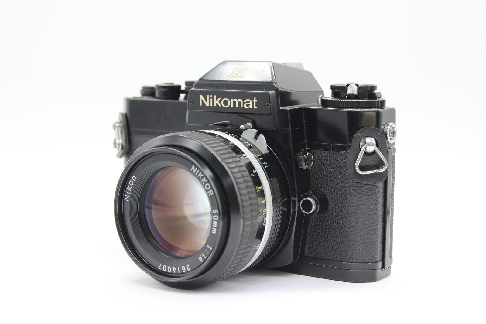 返品保証】 ニコン Nikon Nikomat EL ブラック NEW NIKKOR 50mm F1.4