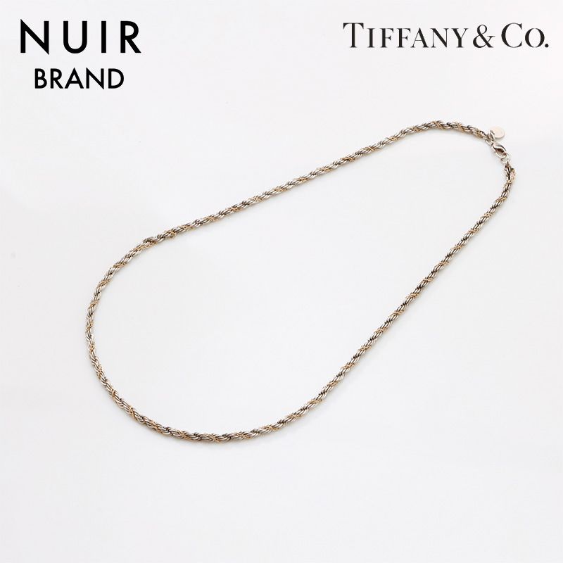 TIFFANY&Co. ティファニー ネックレス シルバー 18kイエローゴールド