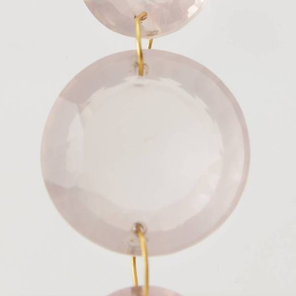 マリーエレーヌ ドゥ タイヤック ローズクォーツ ピアス K22 16.3g