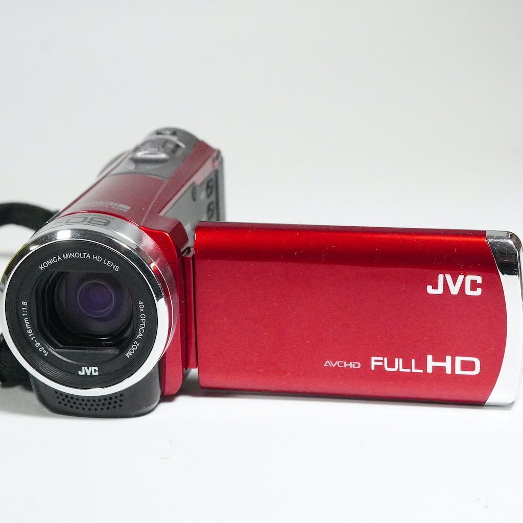 【動作〇】Victor ハンディカメラ GZ-HM133-R JVC Victor Everio GZ-HM133-R レッド 元箱 動作OK 返金保証
