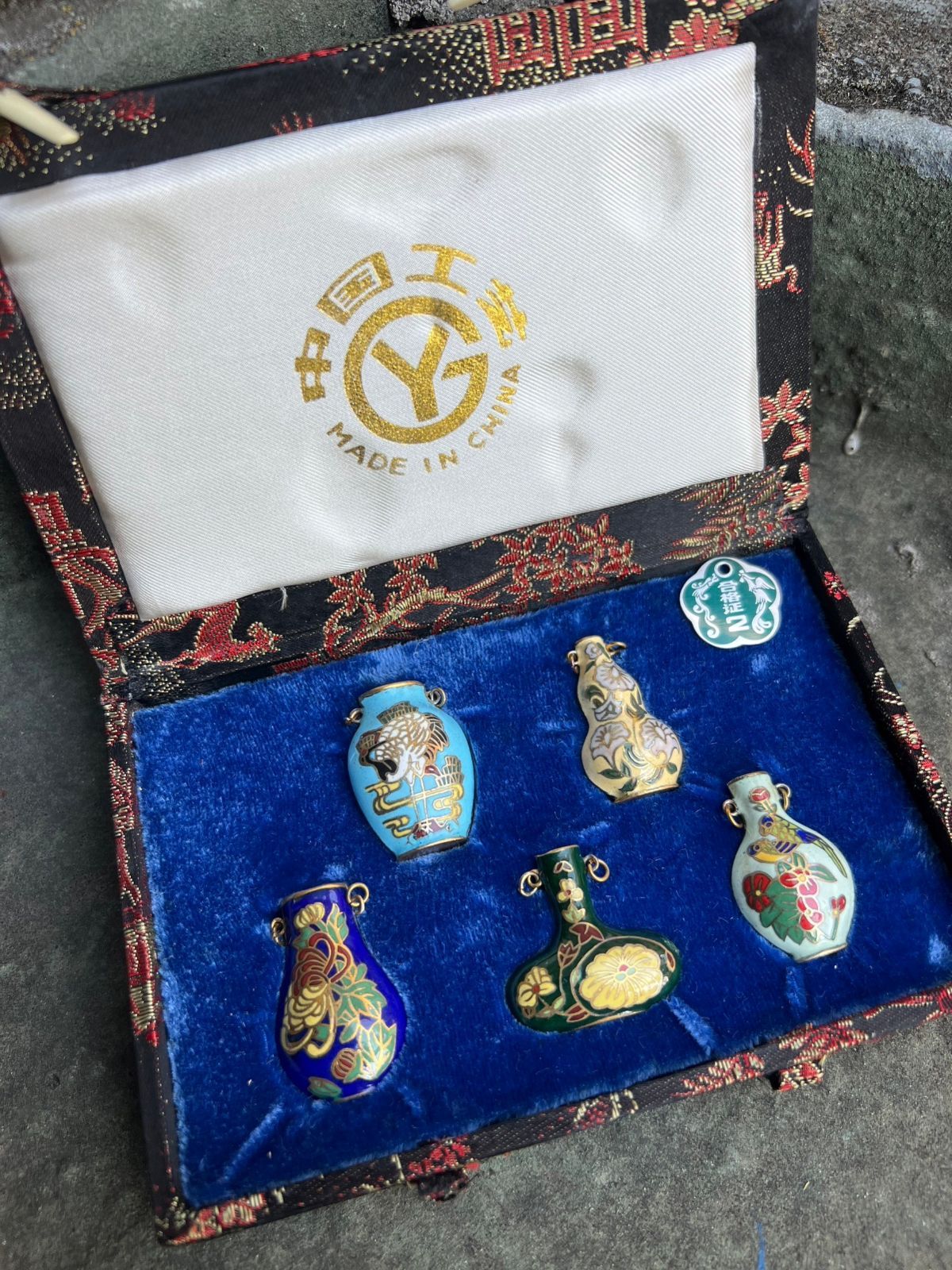 中国工芸 花瓶 壺 ビンテージ雑貨