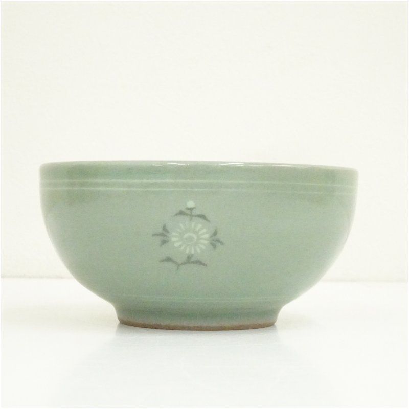 韓国陶窯 東谷 金正黙造 高麗青磁茶碗（共箱） 茶道 抹茶 おしゃれ