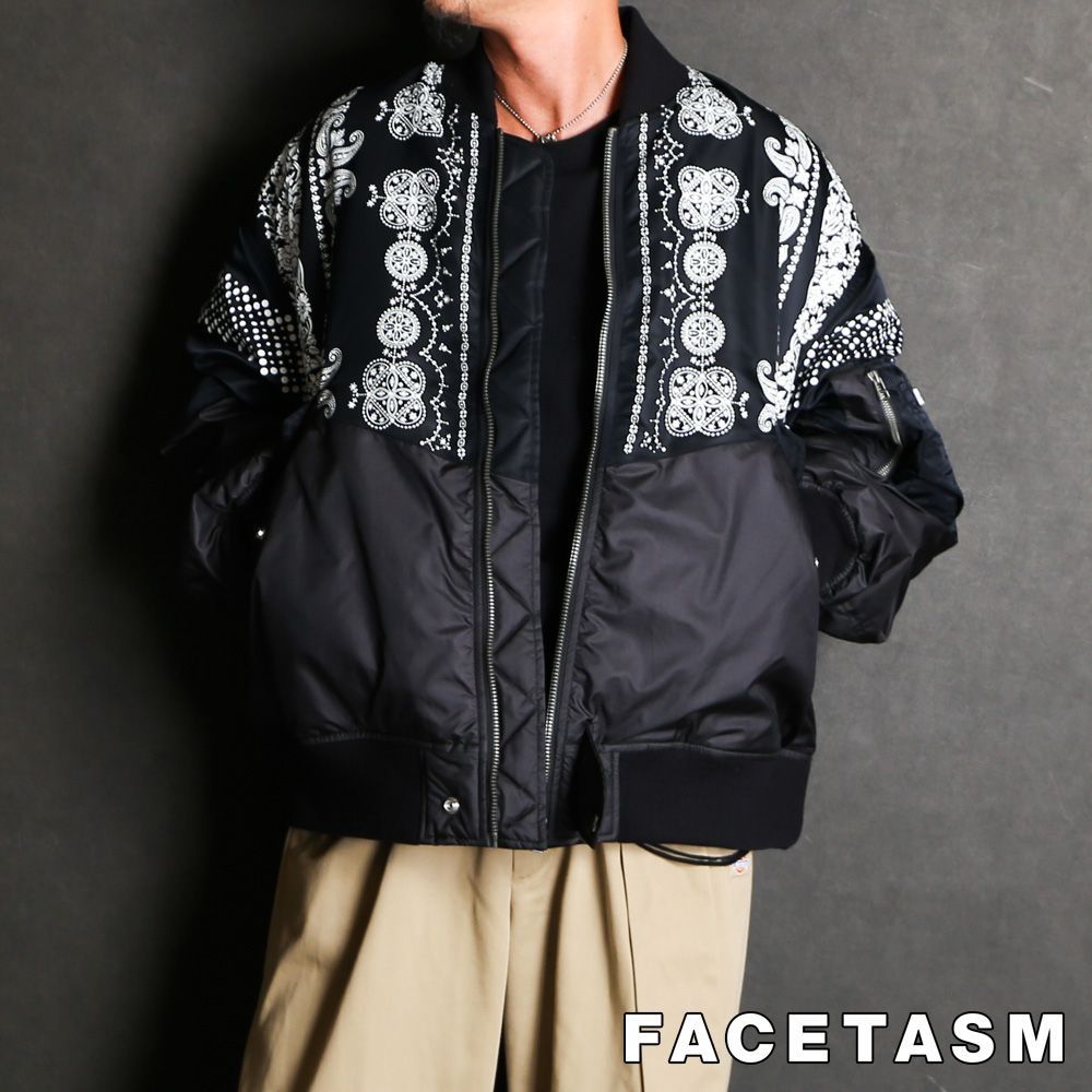 FACETASM/ファセッタズム】ORIGINAL BANDANA PRINT MA-1 / ミリタリー 