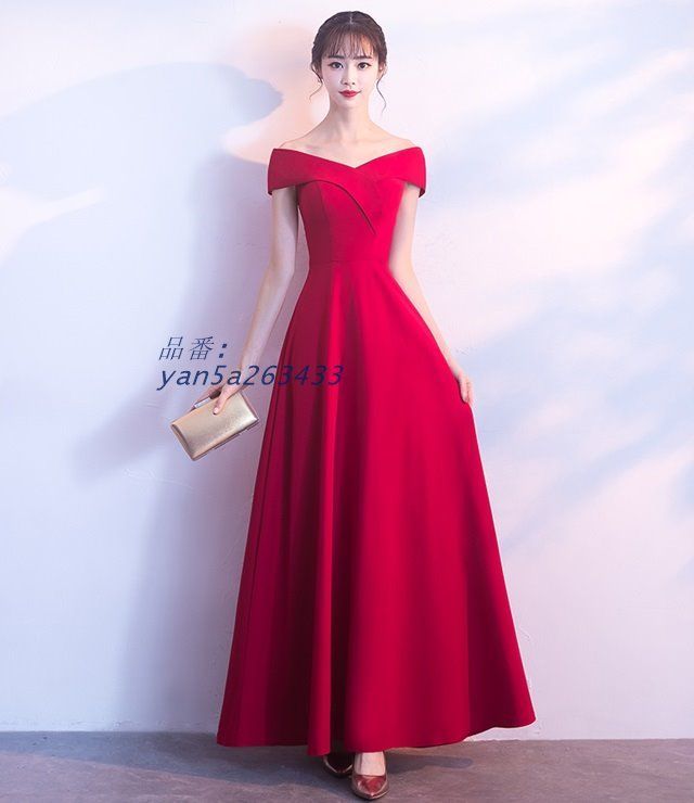 ウェディングドレス 黒 ウェディング ドレス 大きいサイズ ロングドレス 3 L オフショルダー 袖あり 半袖 演奏会 yan 5 a 263433