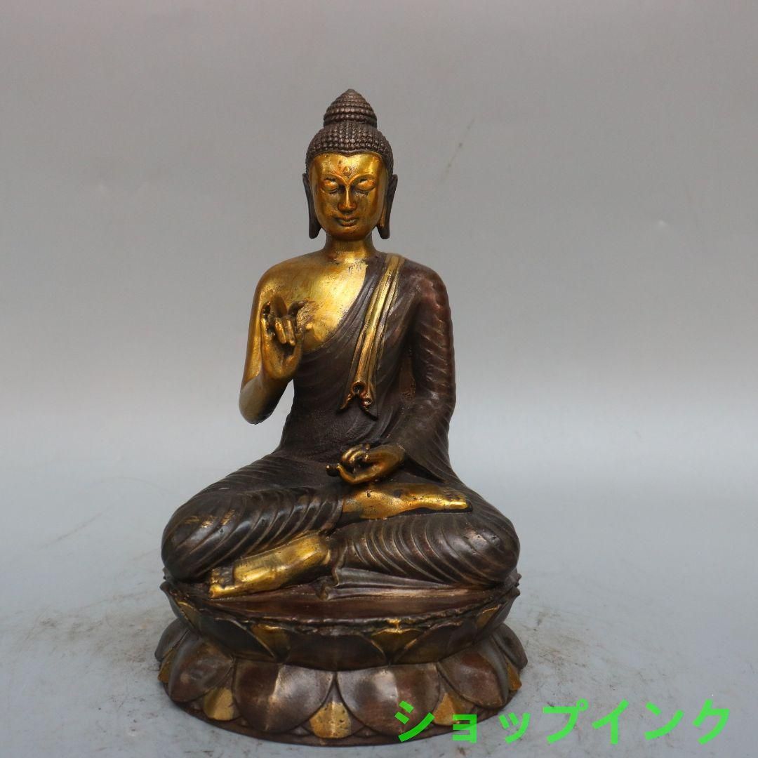 如来様仏像 仏教美術 仏像 銅製 工芸品 美術品 置物 - メルカリ