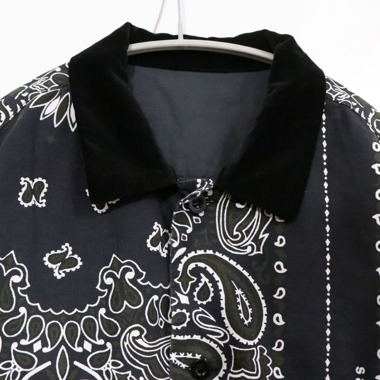 中古A】sacai サカイ XL メンズ 半袖シャツ 23SS バンダナ柄 