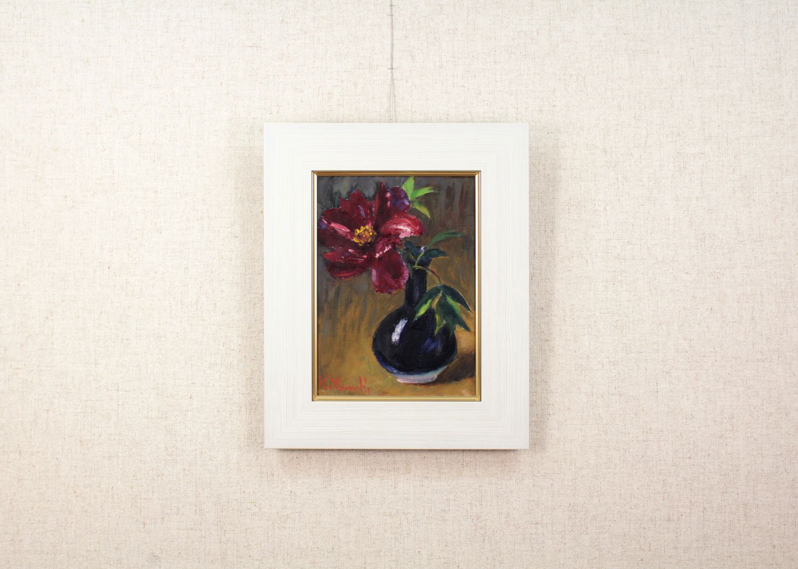 山内一彦『牡丹の花』油彩画【真作保証】 絵画 山内一彦『牡丹の花』油彩画【真作保証】 絵画 - メルカリ