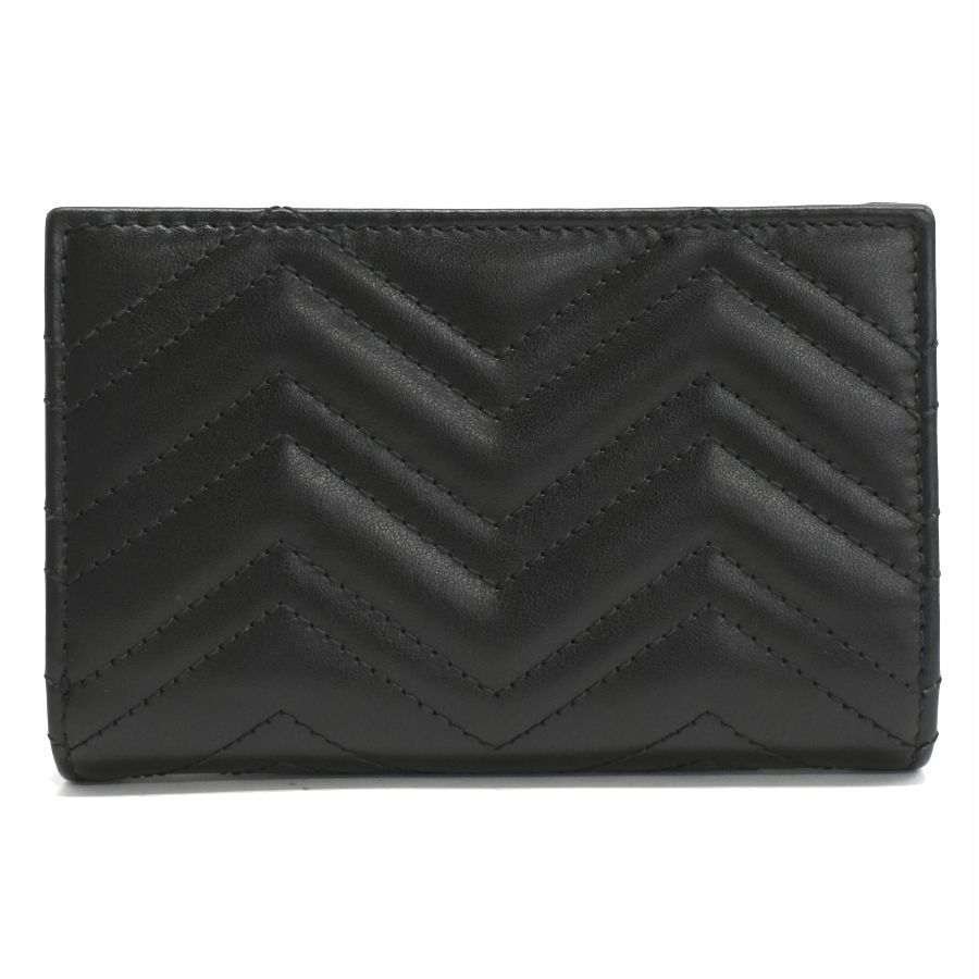 |グッチ|ダブルG|ウォレット|二つ折り財布|781583|シェブロン|キルティング|レザー|ブラック|GUCCI