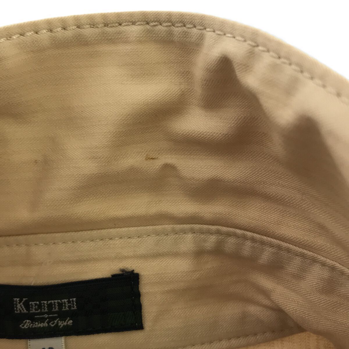 美品40　キース　ＫＥＩＴＨ　ベージュ　ワンボタンジャケット 2025年最新KEITH ノーカラージャケットの人気アイテム - メルカリ