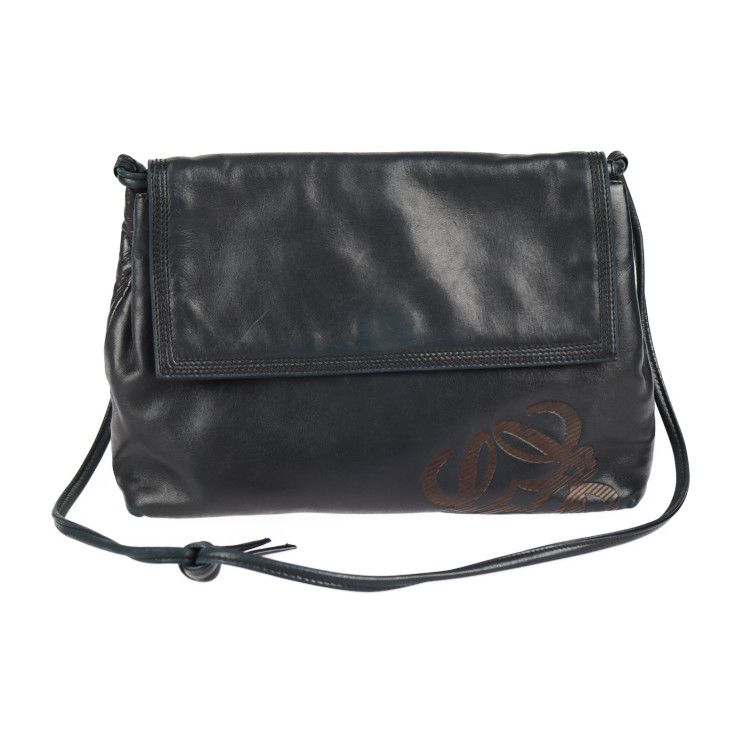 LOEWE ロエベ ショルダーバッグ ナッパレザー ブラック ゴールド