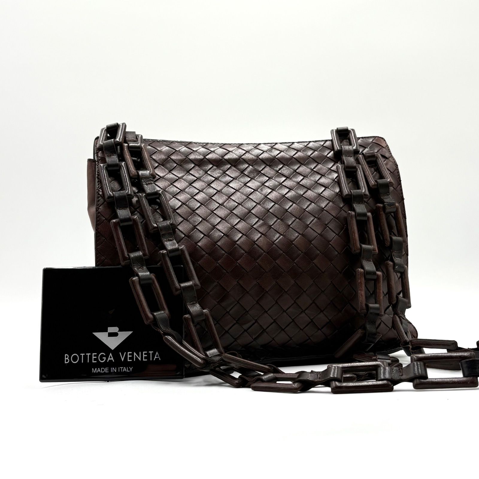 美品 希少○ Bottega Veneta ボッテガヴェネタ レザーチェーン 