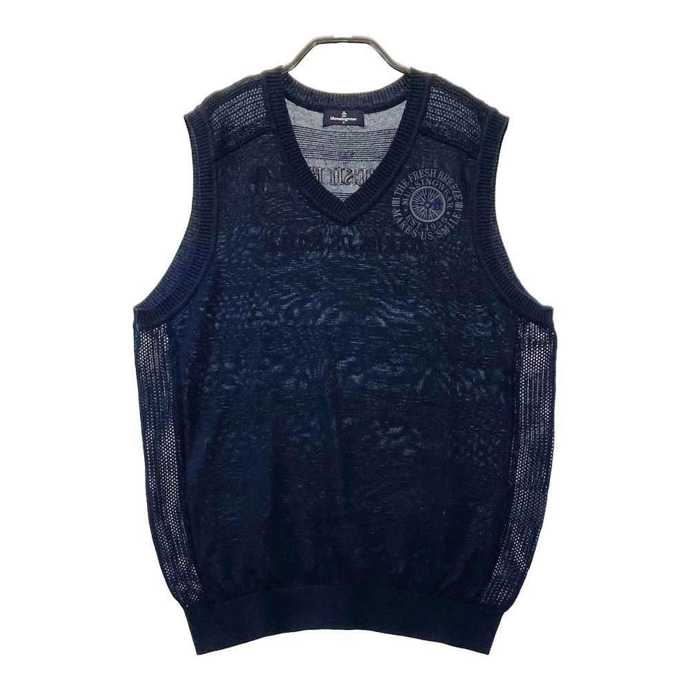 MUNSING WEAR マンシングウェア ニット ベスト ネイビー系 L ゴルフ