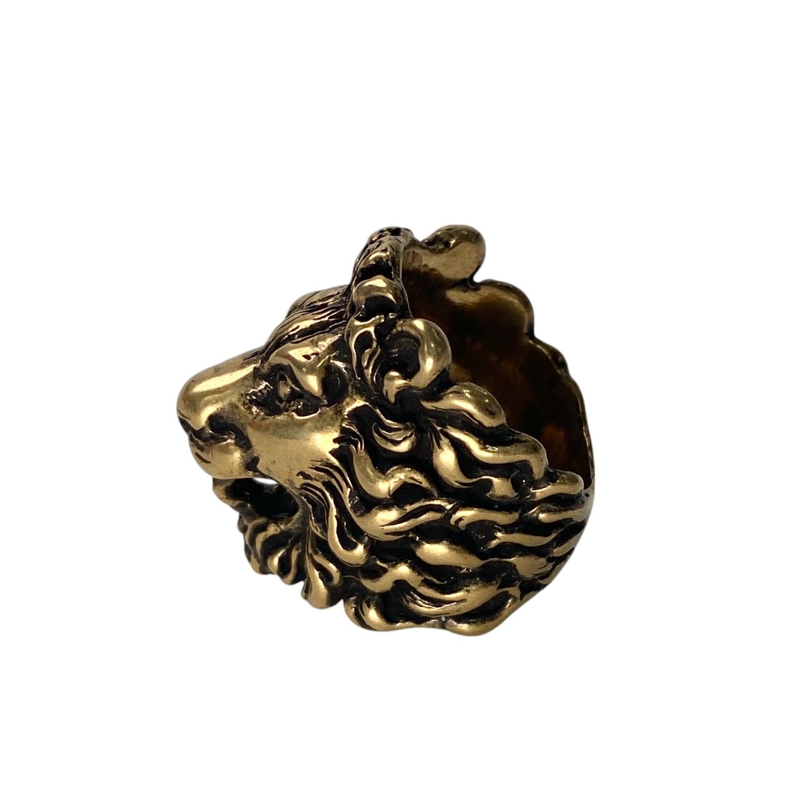 グッチ GUCCI ライオンヘッド リング ゴールド #13 グッチ GUCCI ライオンヘッド リング ゴールド #13 メンズ