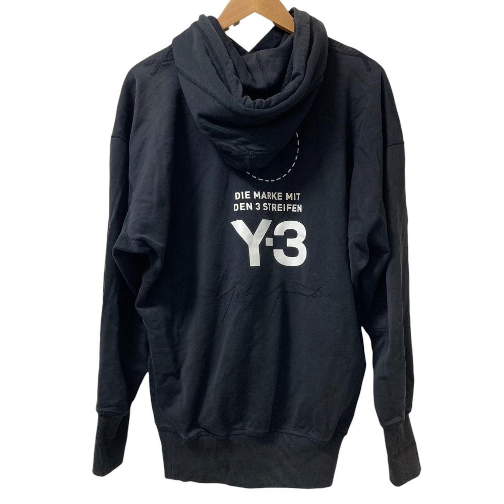 Y-3 adidas 爆走黒鴉　バックロゴパーカー　ヨウジヤマモト　Mサイズ Y-3 adidas 爆走黒鴉 ビッグバックロゴ ヨウジヤマモト Mサイズ