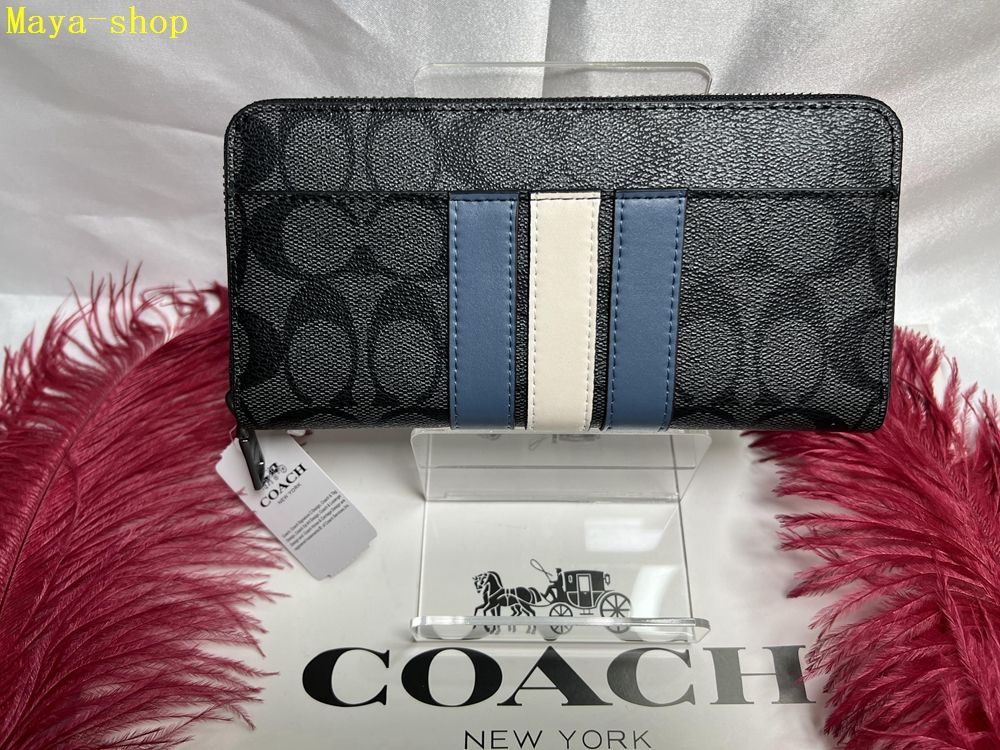 コーチ COACH 長財布 財布 シグネチャー ラウンドジップ ウォレット プレゼント 父の日母の日 贈り物 吉日 ギフト 財布 メンズ ファッション 新品未使用 ブランド  A120 F26070 4G6QD