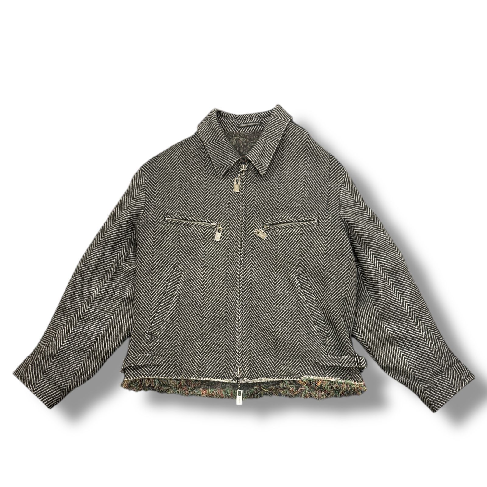 08aw YohjiYamamoto PourHomme ヘリンボーンジャケット Yohji Yamamoto POUR HOMME - yohjiyamamotoPOURHOMME24AW