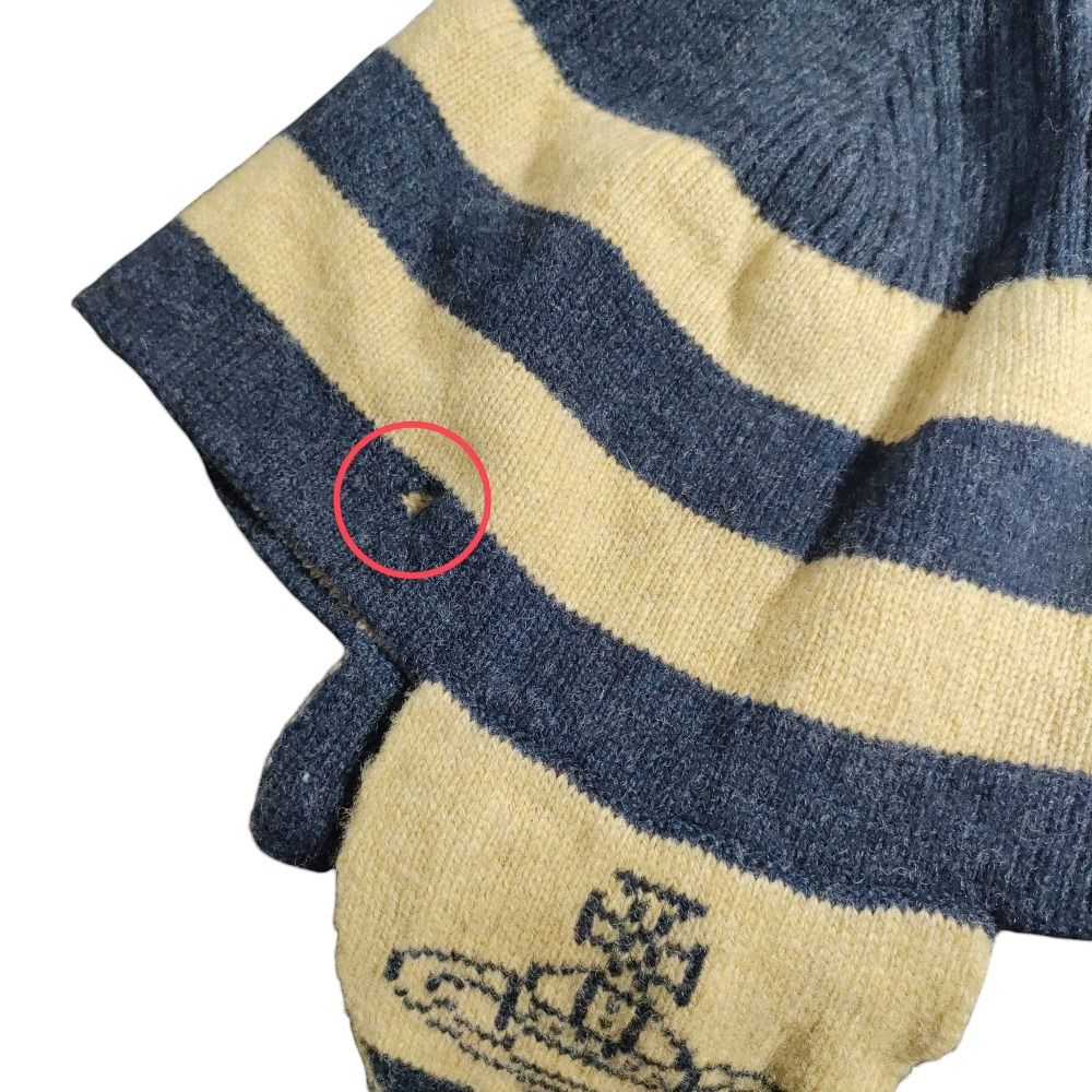 美品23AW VivienneWestwood 耳当てニットキャップ321O▲ 良品 vivienne westwood ヴィヴィアンウエストウッド オーブ