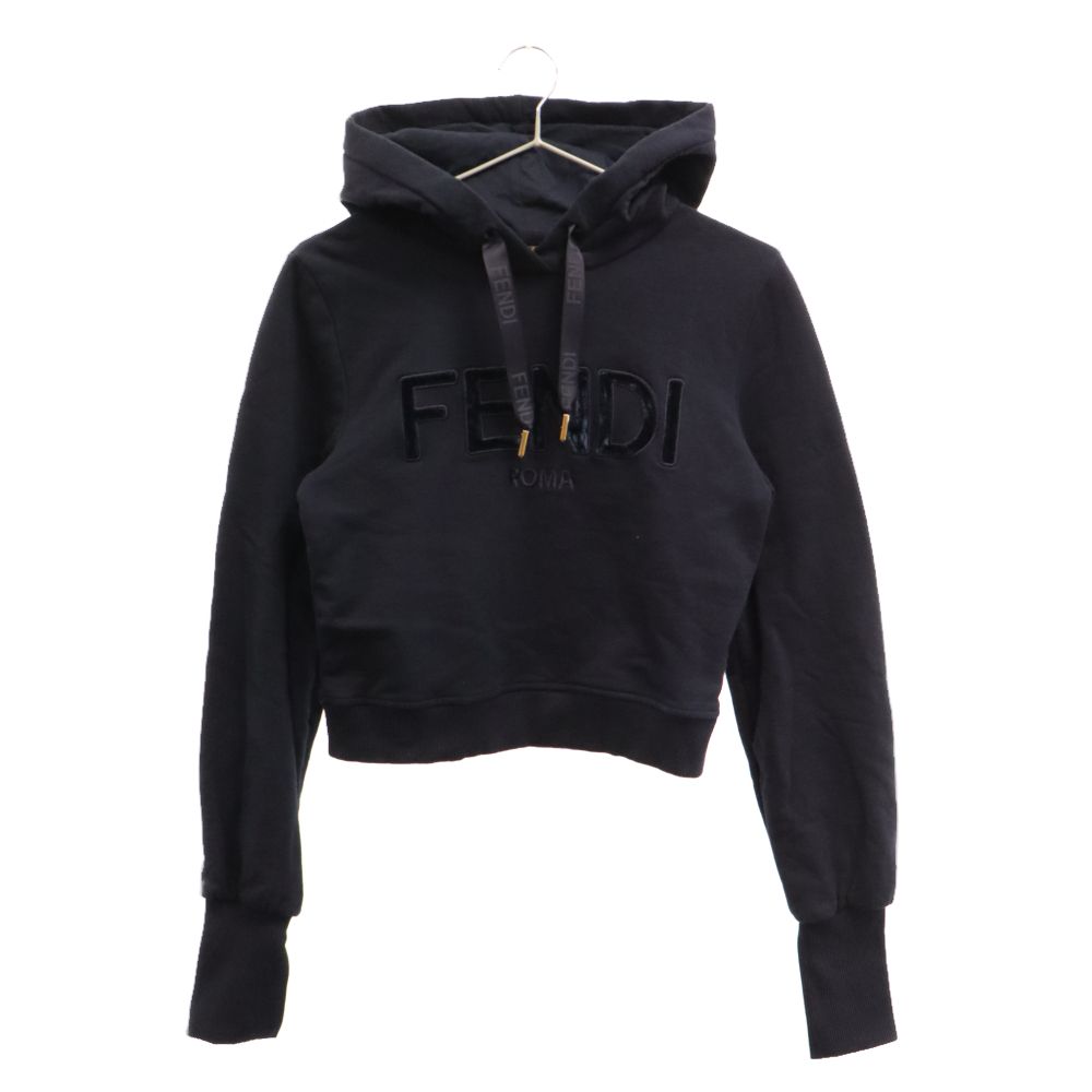 FENDI パーカー　ショート丈　ネイビー FENDI パーカーショート丈ネイビー