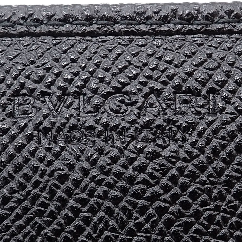 ブルガリ・ブルガリ マン カードケース 名刺入れ ダブルロゴ シルバー  