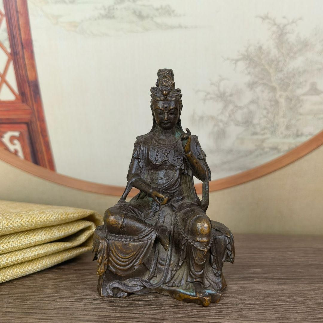 仏教美術 仏像 自在観音 小仏像 銅製 銅器 仏教美術 仏像 自在観音 小仏像 銅製 銅器