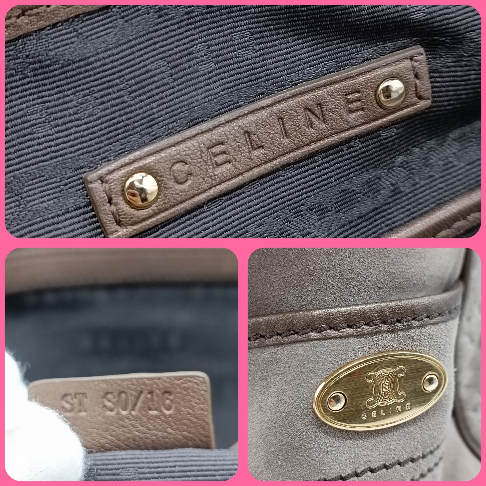 CELINE 》 セリーヌ ブギーバッグ ハンドバッグ スエード C CELINE 》 セリーヌ ブギーバッグ ハンドバッグ スエード C