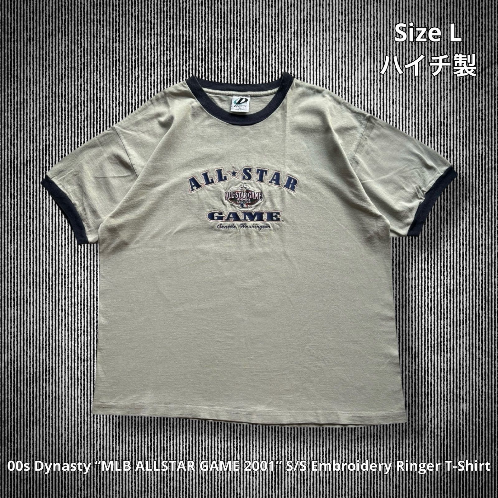 00s Dynasty “MLB ALLSTAR GAME 2001” S/S Embroidery Ringer T