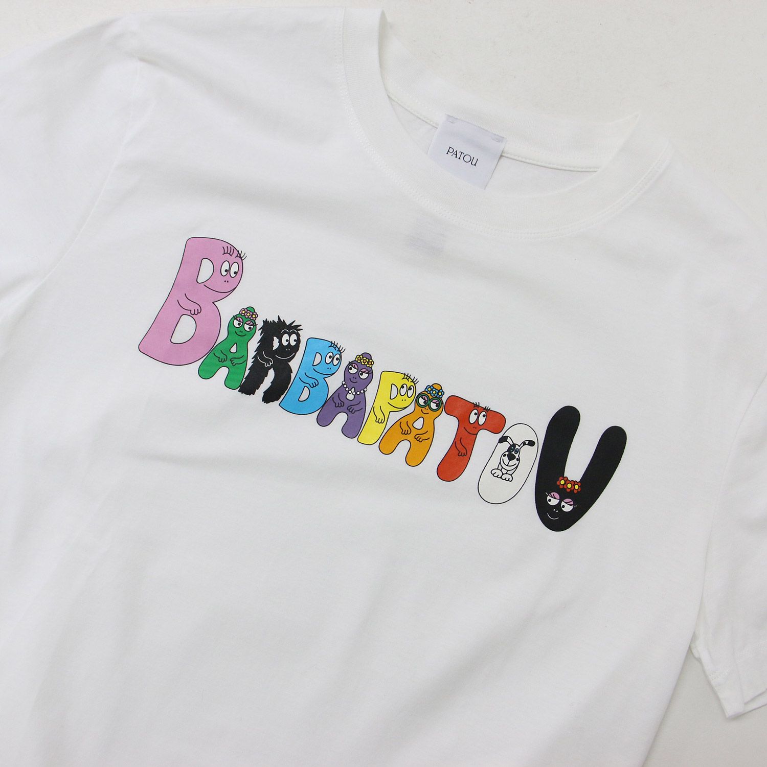 タグ付き PATOU L バーバパトゥ バーバパパ Tシャツ ホワイト 美品 PATOU パトゥ Tシャツ ホワイト 白 XS バーバパトゥ バーバパパ