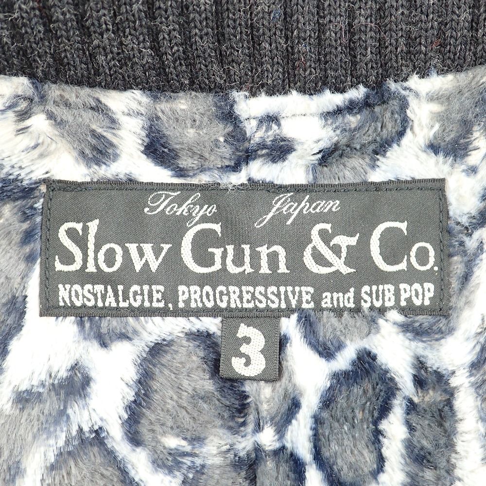 Slow Gun & Co スロウガン ブラック チェック ツイード×ラムスキン 