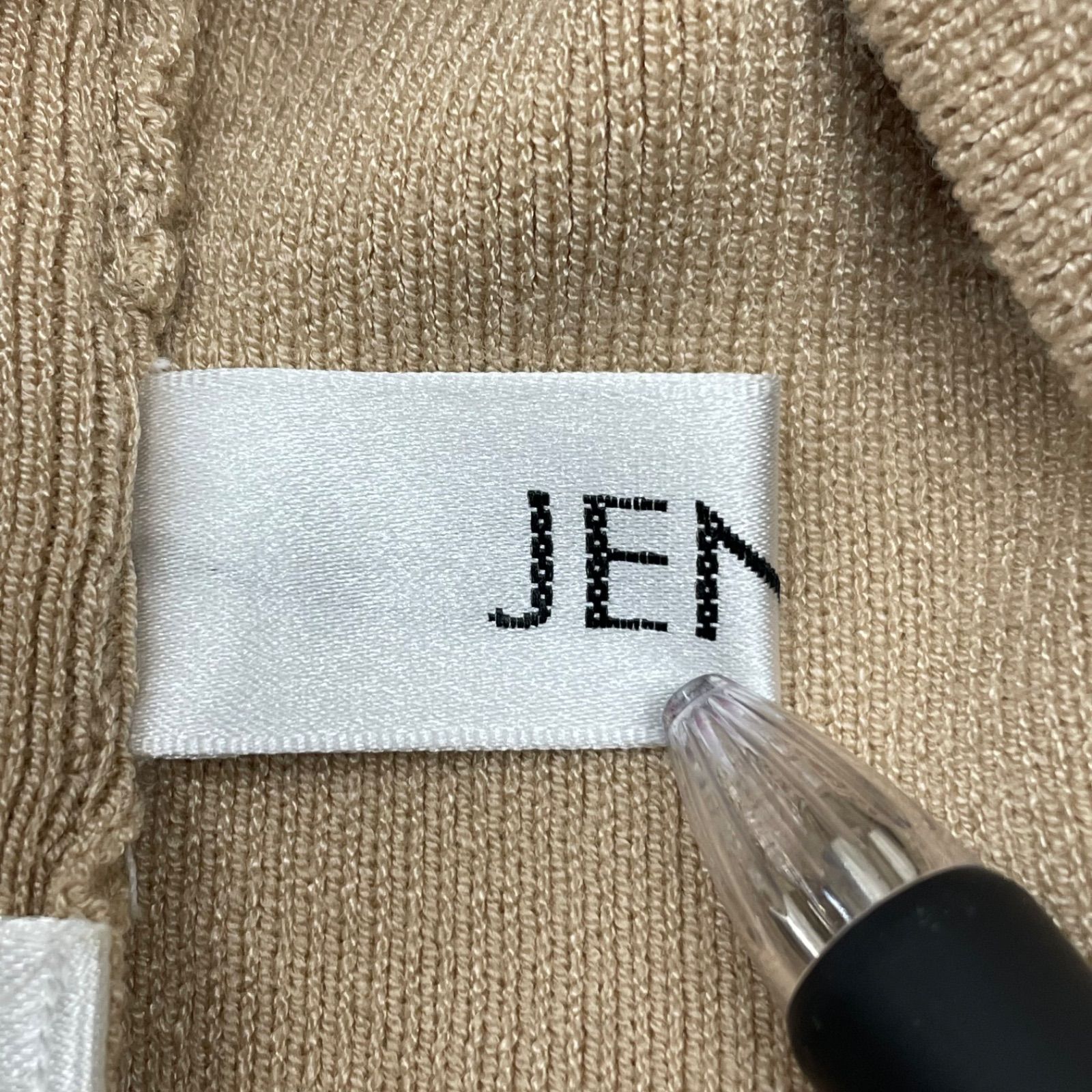 【新品タグ付き】JENNE シアー切替え ニットワンピース ベージュ Mサイズ シアー切替え ニットワンピース｜JENNE(ジェンヌ)公式通販：パリ