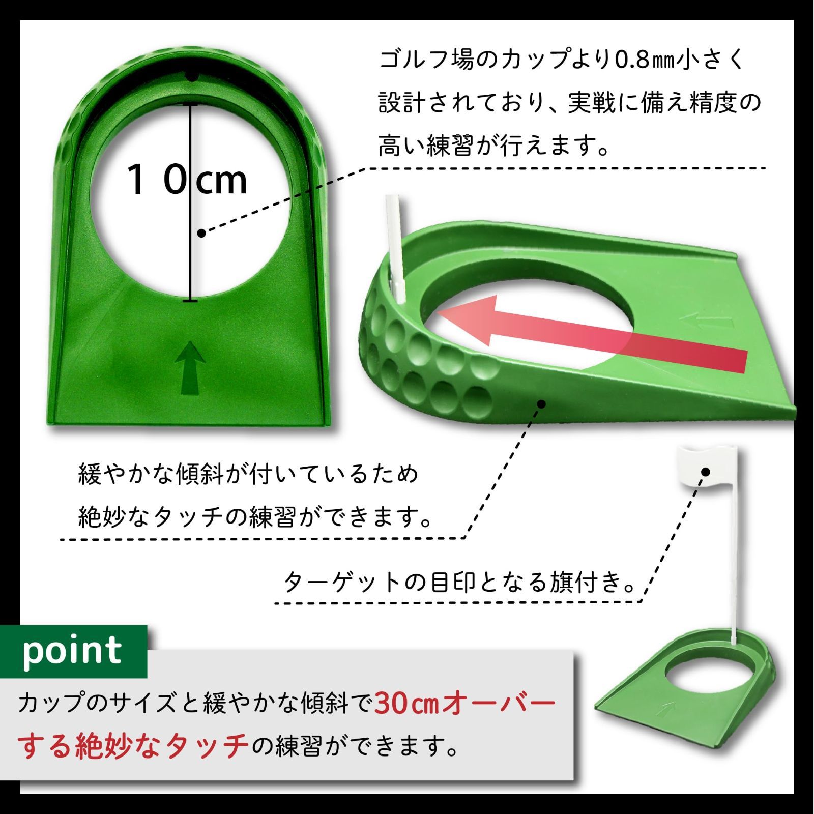 【特価商品】& パターマット パッティングミラー & 2024新型 パターカップ 3点セット 300&times;46cm パター練習 ベント芝 高速ベントグリーン パター練習セット 防音 静音 Smaly 室内練習 ゴルフ