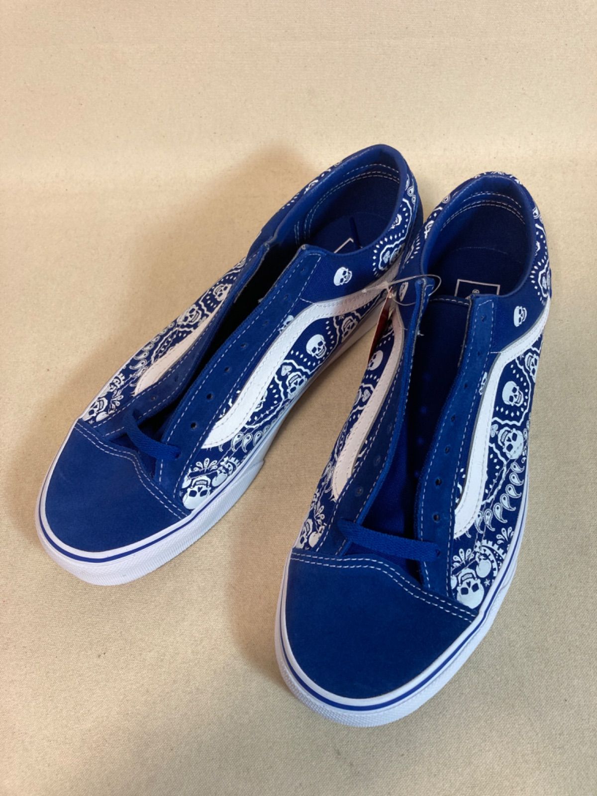 新価格 新品 スタイル36 ブルー バンダナスカル柄 VANS オールド 