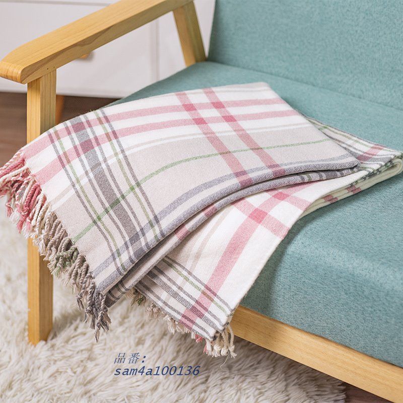 アマゾンの新型ウールソファタペストリー格子クロスボーダーひし形エアコンタペストリーフリンジ昼寝毛布