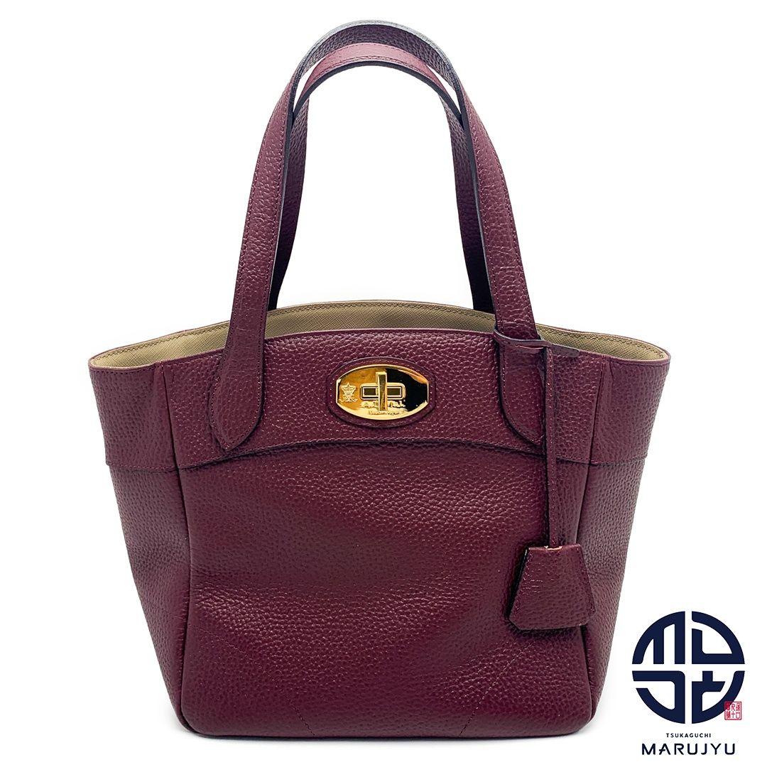A.D.M.J エーディーエムジェイ 牛革 ベラトートバック ボルドー  