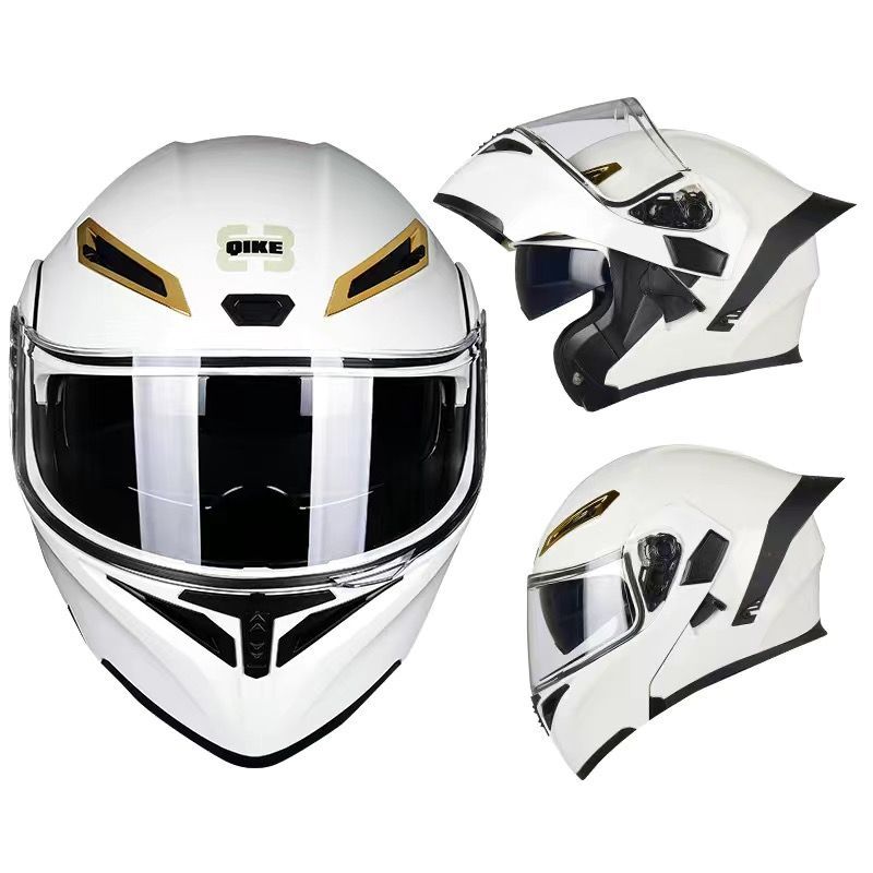 白 バイク用 ヘルメット システム ジェットヘルメット フルフェイス